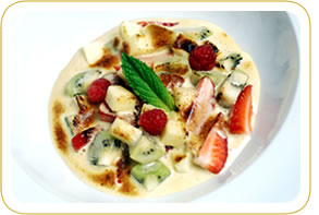 Frutas Gratinadas (4 personas)